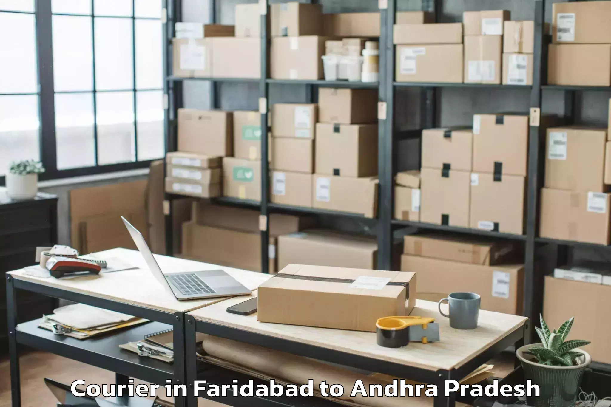 Easy Faridabad to Veligandla Courier Booking